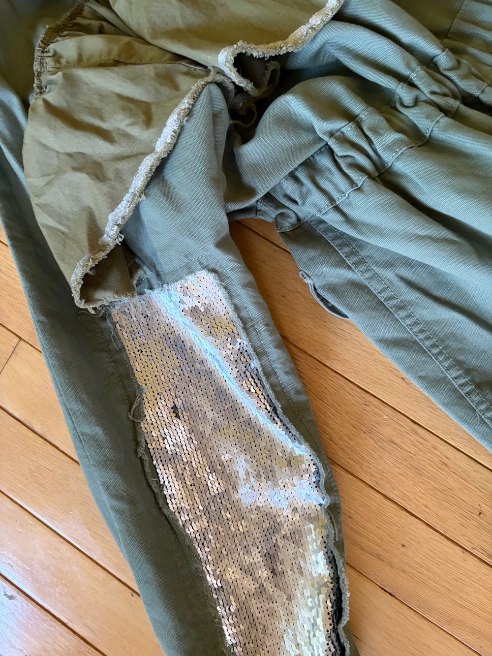 Zara Woman Olive Green Hooded Utility Anorak Jacket - Picture 7 of 9
